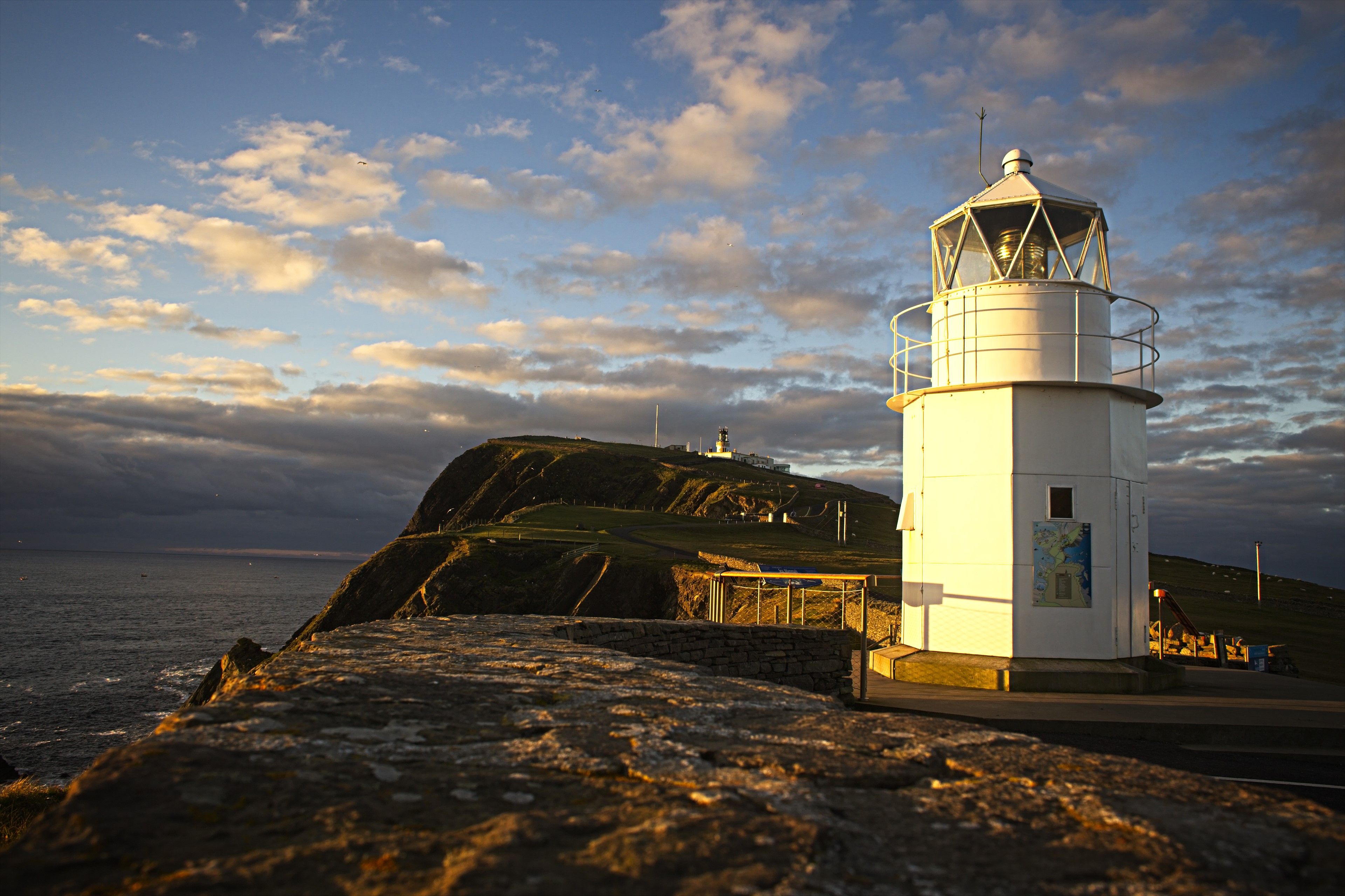 Early morning light Sumburgh head Shetland